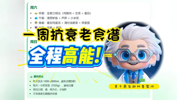 一周抗衰老食谱